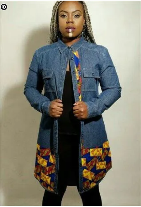 Denim With Ankara Touch And Patches 