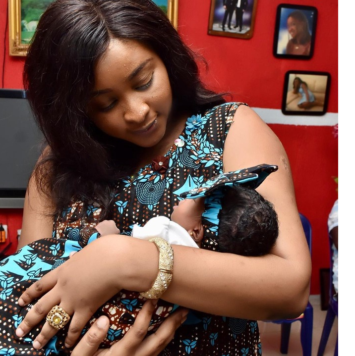 Photos From The Christening Of Actress Etinosa’s Baby