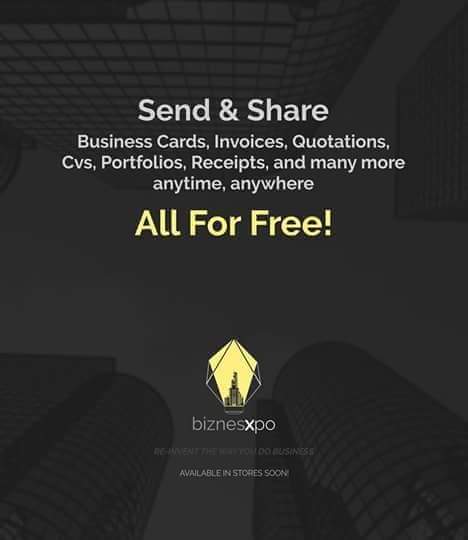 BiznesXpo: share cards, quotations, flyers, etc for free