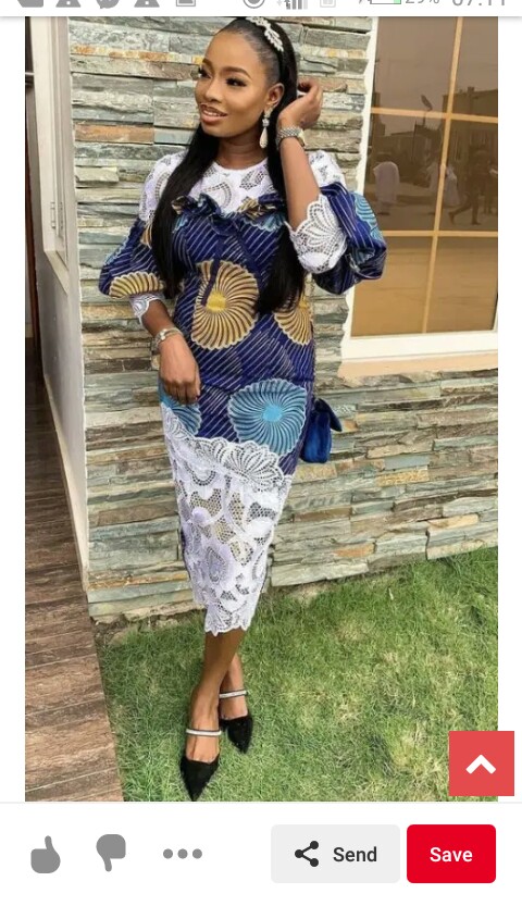 Most Latest Ankara And Lace Combination Styles For Classy African Ladies