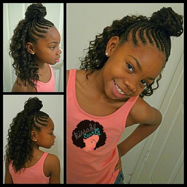 Cute Birthday Hairstyle for black little girls