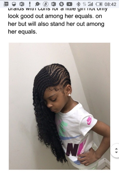 Lemonade Braids With Curls For Little Girl