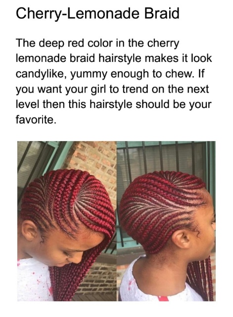 Lemonade braids hairstyles for little girls 